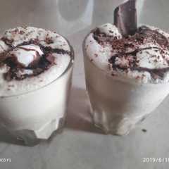 A picture of Cold coffee with ice cream.