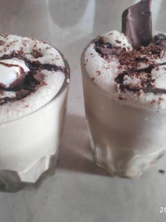 A picture of Cold coffee with ice cream.