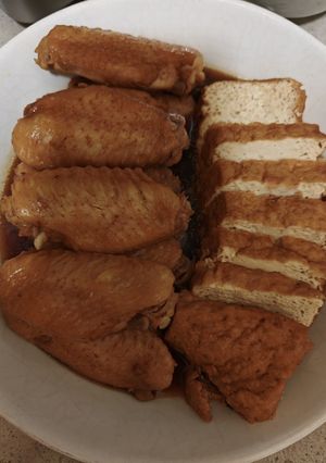 鹵水併盤(雞翼併豆腐) 的食譜成品照片
