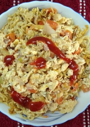 A picture of Egg Bhurji Noodles.