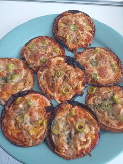Una foto de Mini pizzas de obleas