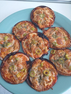 Una foto de Mini pizzas de obleas