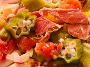 A picture of chicken bhindi