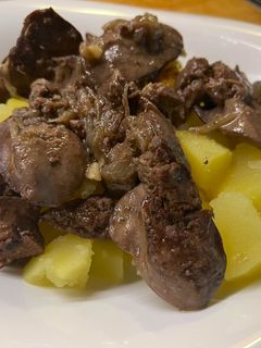 Resztelt csirkemáj recept fotója