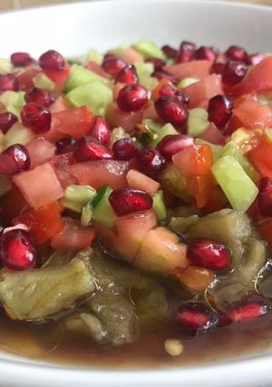 صورة لوصفة سلطه الباذنجان المشوي