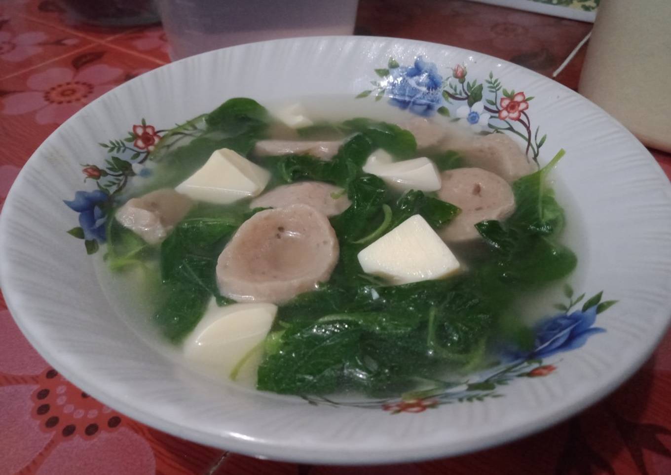 Bening bayam bakso tofu