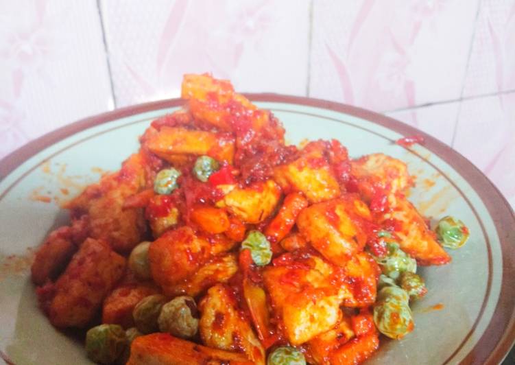 Oseng tahu wortel rimbang balado