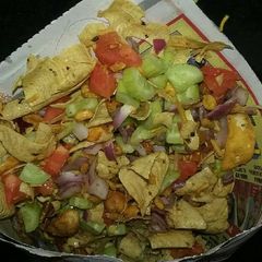 A picture of Papad chat.