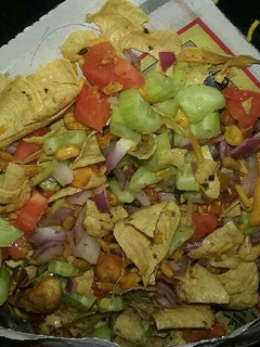 A picture of Papad chat.