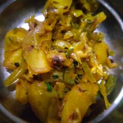 Aloo ka pattagobhi ki sabji A picture of Aloo ka pattagobhi ki sabji.