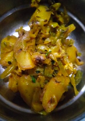 A picture of Aloo ka pattagobhi ki sabji.