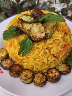 عکسی از دستور کدو سبز پلو 😋