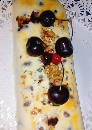 Una foto de Turrón helado fácil