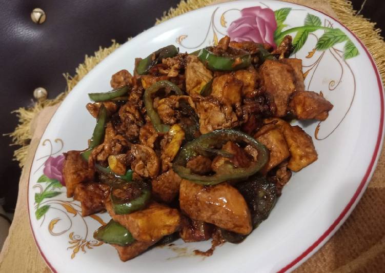 Oseng Tahu telor kecap cabe gondot