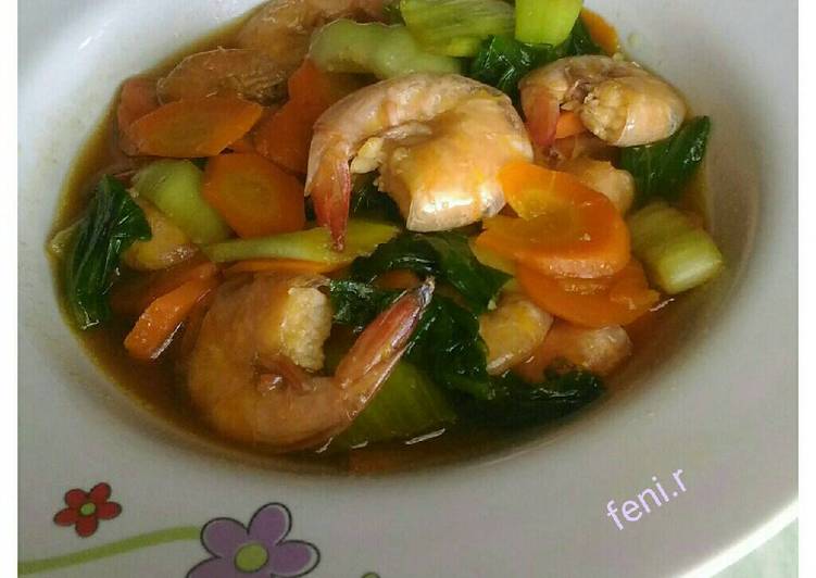 Tumis udang pokcoy