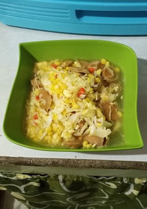 Foto resep Orak arik telor kol jagung pake sosis