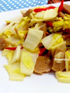 Foto resep Oseng - Oseng Sawi Bakso