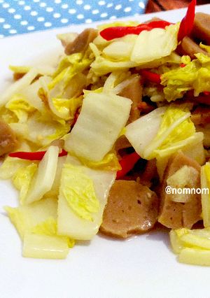 Foto resep Oseng - Oseng Sawi Bakso