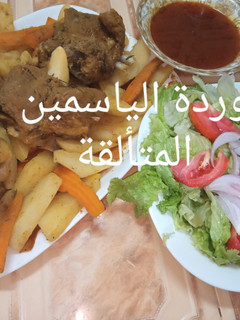 صورة لوصفة لحم مفور على البخار