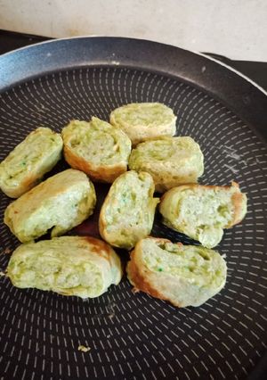 Hình của món Bánh cốm yến mạch chiên.