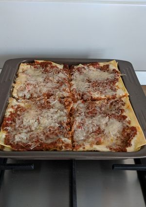 A picture of Lasagna.
