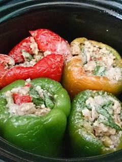 Una foto de Pimientos rellenos a la Barrabás (Olla de cocción lenta-SlowCook)