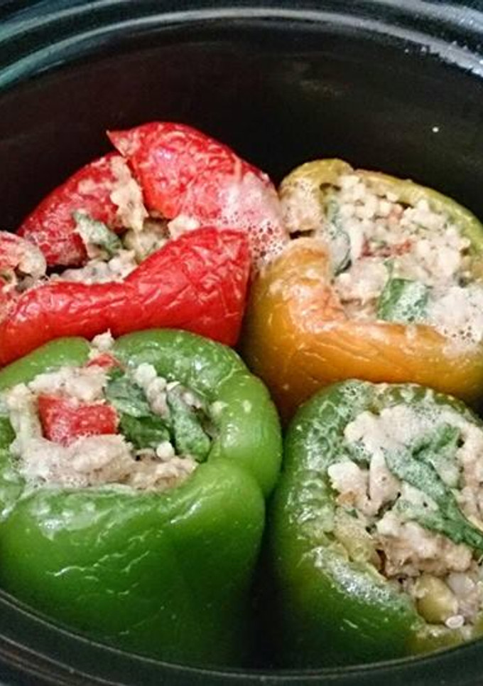 Una foto de Pimientos rellenos a la Barrabás (Olla de cocción lenta-SlowCook)