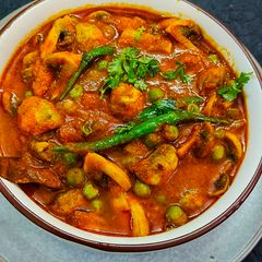 Matar Mushroom Masala A picture of Matar Mushroom Masala.