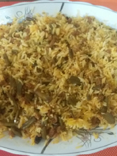 عکسی از دستور لوبیا پلو