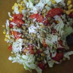 A picture of Ensalada vegana multicolor y chía 😎🌹.