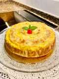 “Pastel de manzana con crema pastelera” (“Apple pie with pastry cream”)