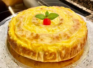 Foto principal de “Pastel de manzana con crema pastelera” (“Apple pie with pastry cream”)