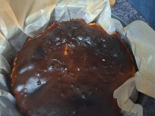 Tarta de queso con turrón
