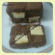 Checker board design bread loaf shape cake
