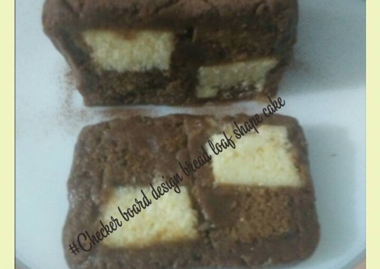 Recipe of Ultimate Checker board design bread loaf shape cake