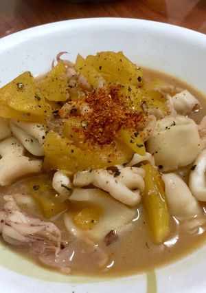 Hình của món Mực Xào Thơm.