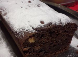 Una foto de Budín de batata y chocolate amargo