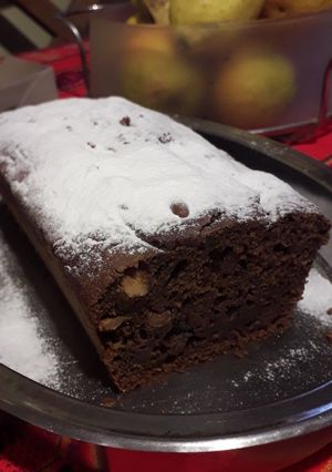Una foto de Budín de batata y chocolate amargo