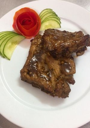 Hình của món Sườn nướng mật ong.