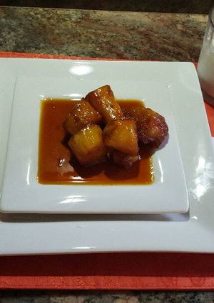 Una foto de Camotes caramelizados