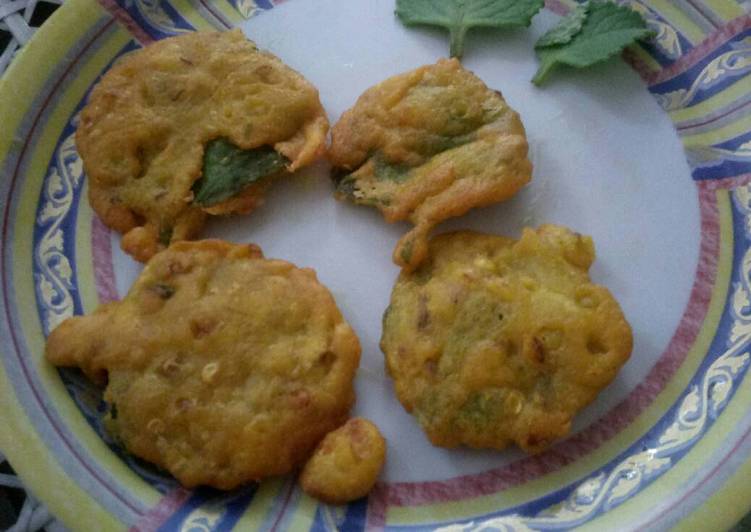 Easiest Way to Make Any-night-of-the-week Ajwain patte ki pakodi