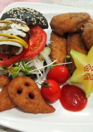 黑色漢堡麵包 的食譜成品照片