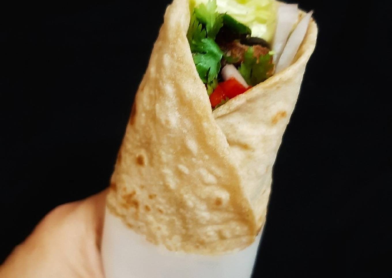 Kofta and cheese wrap