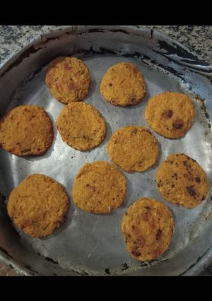 Una foto de Galletas de Boniato Saludables con Chocolate y Mantequilla de Maní