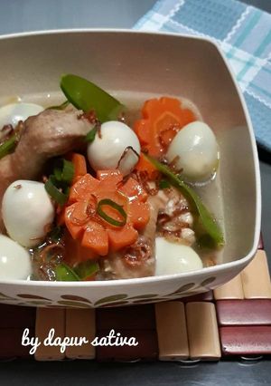 Foto resep Sup Ayam Telur Puyuh#Ketopad_CP_AnekaSoup