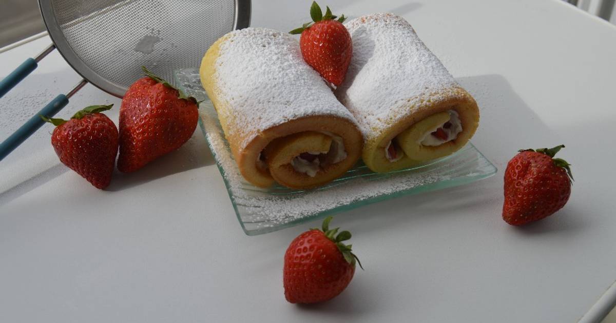 Roule Mascarpone Fraises De Mathilded Blog Cookpad