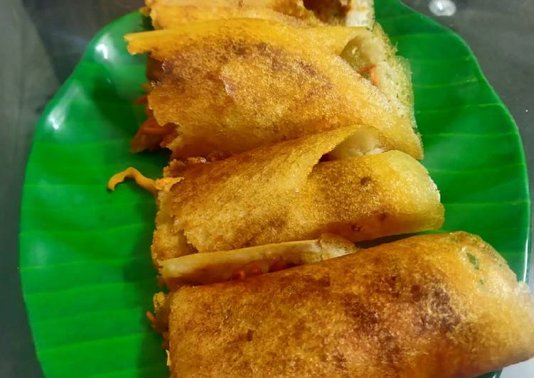 Recipe of Super Quick Homemade Noodle Schezwan Dosa