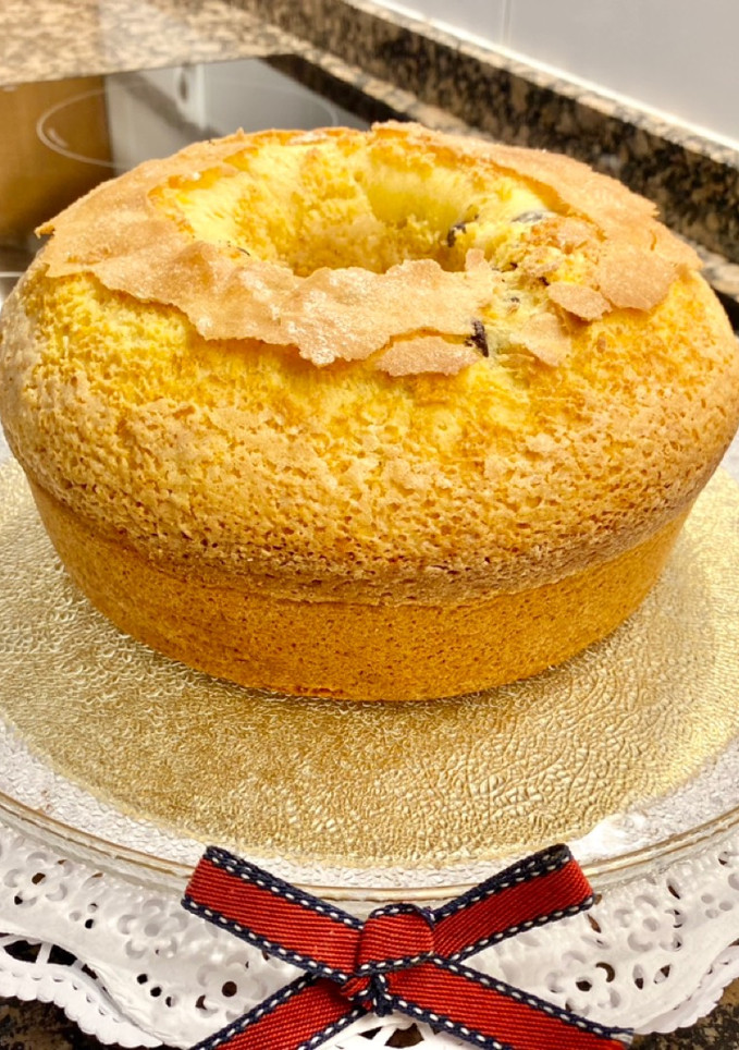 Una foto de Bizcocho de naranja con pepitas de chocolate