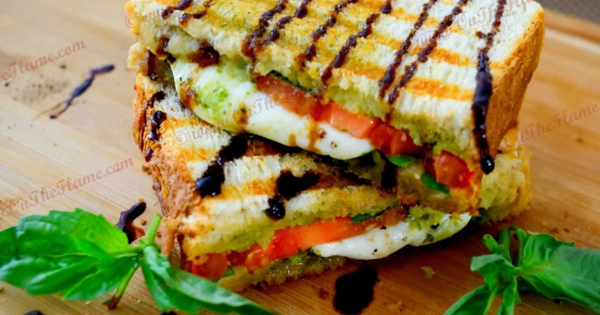 Grilled Caprese Sandwich Recipe By Ontheflame.com - Cookpad