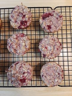 A picture of Raspberry Lemon Baked Oatmeal Cups.